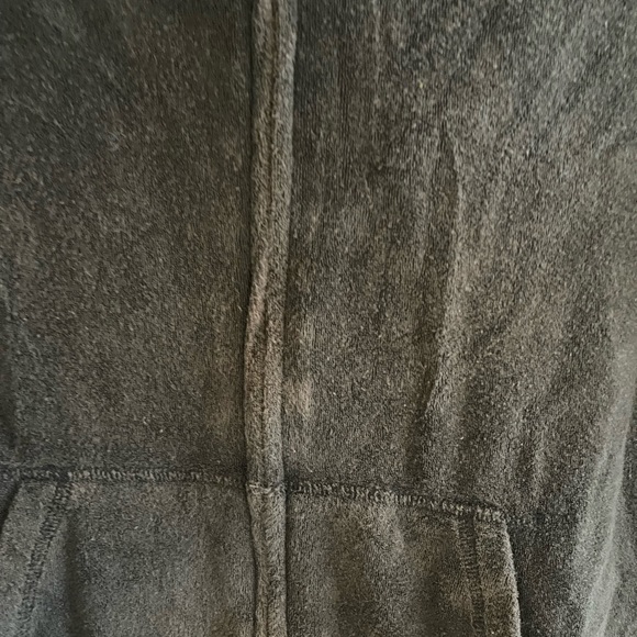 PINK Victoria’s Secret Gold Sequin Bling Black Velour Zip-Up - Picture 9 of 11